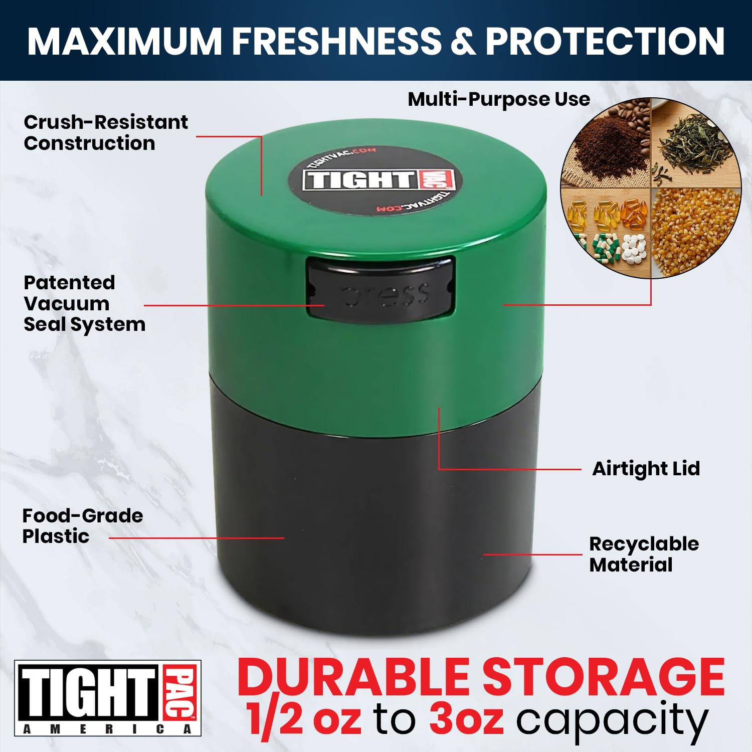 Amazon.com: Tightvac - Premium Airtight Herb Storage Container